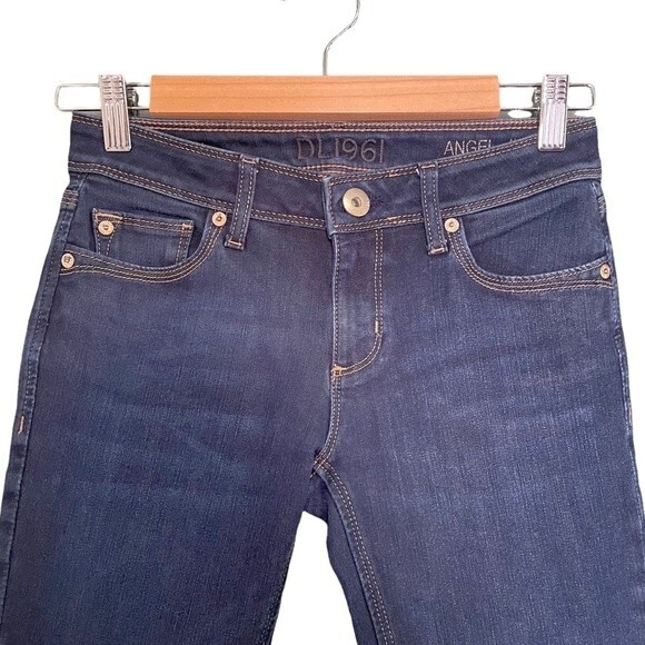 DL1961 Jeans Women's Size 25 Angel Midrise Skinny Ankle Dark Wash Designer Denim - Picture 3 of 10